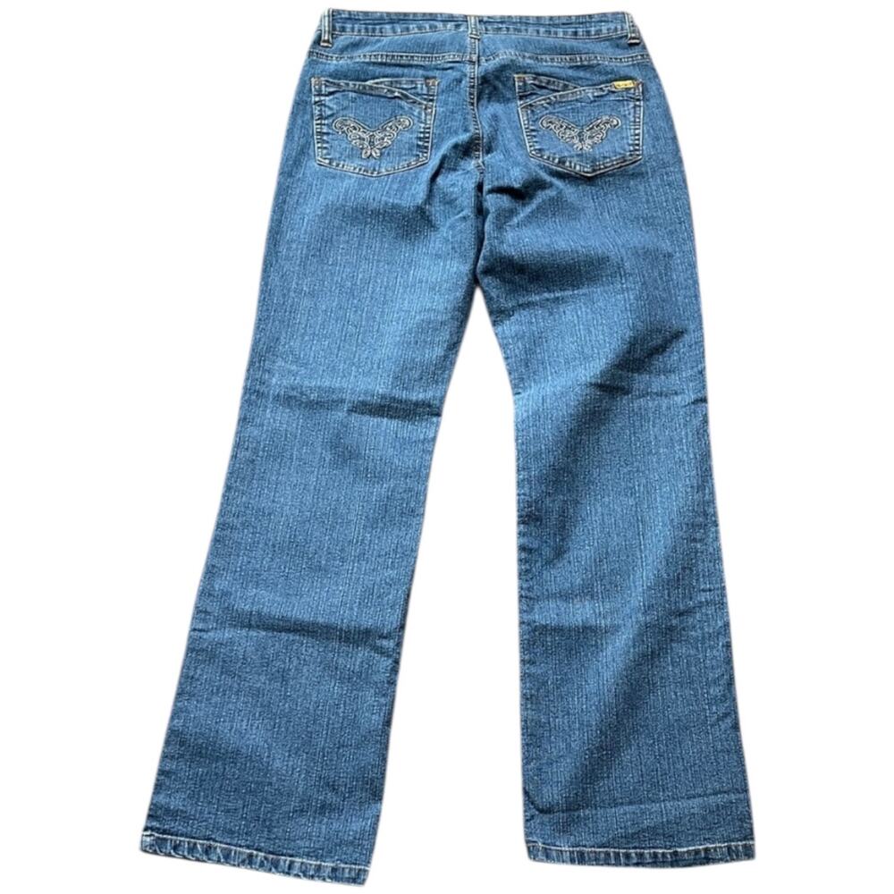 NWT Bill Blass Ultimate Tummy Control High Rise Bootcut Jeans Embroidered - 10